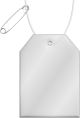 Réflecteur personnalisé en forme d'étiquette blanche en TPU avec œillet, cordon blanc et épingle de sûreté