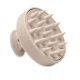 Brosse de massage du cuir chevelu MASSAGE beige avec picots souples en silicone et poignée arrondie en PP