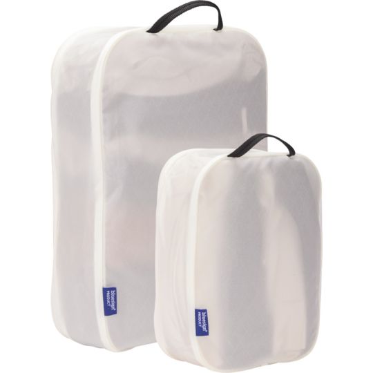 Lot de 2 cubes de rangement Thule blancs en nylon recyclé avec couvercle en filet et poignée noire