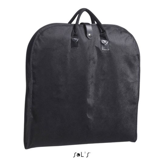 Housse de costume personnalisée PREMIER en non-tissé noir avec fermeture zippée intégrale et deux anses