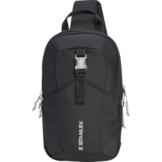 Sac bandoulière Stanley Vitalize Macro Method noir avec boucle métallique frontale et logo blanc vertical