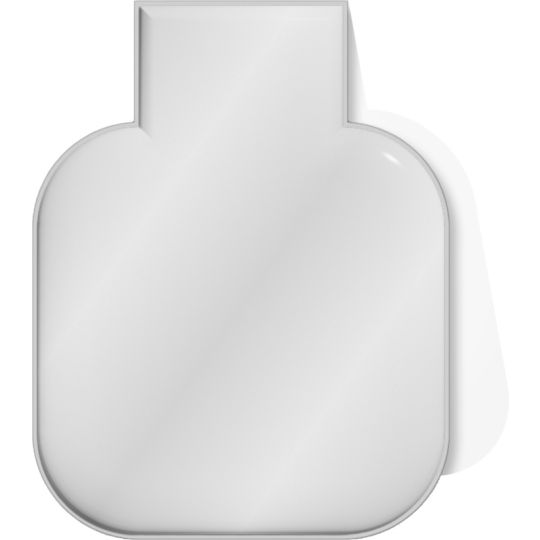Aimant réfléchissant personnalisé carré en TPU blanc aux reflets argentés avec languette de fixation