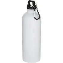 Bouteille d’eau personnalisée de 750 ml en acier inoxydable à simple paroi certifiée RCS, recyclé mat avec mousqueton - Oregon 