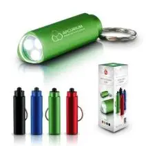 Porte Clé Lampe 3 LEDS Publicitaire - Quatre piles LR44 Inclus