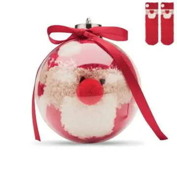 Chaussettes Père Noël taille L en boule PET personnalisées – SNUG L
