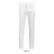 Pantalon homme JULES MEN blanc en twill de coton stretch, coupe chino avec poches à l'italienne, vue de face