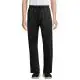 Pantalon de survêtement personnalisé noir en polyester recyclé porté de face, coupe droite et cordon ton sur ton