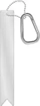 Attache réfléchissante avec mousqueton en forme de bande blanche de 17 cm et chaînette à billes RFX H-9