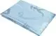 Serviette microfibre personnalisée bleu clair pliée, imprimée en sublimation de silhouettes de sportifs