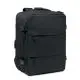Sac à dos cabine ASPEN noir en RPET 600D avec deux poches frontales zippées et sangles de compression latérales