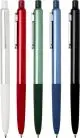 Stylo publicitaire personnalisable Soffit Click en aluminium recyclé, cinq coloris : blanc, rouge, vert, bleu, noir