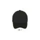 Casquette trucker personnalisée noire, panneau avant en mousse et visière incurvée, vue de face