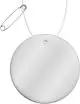 Rond réfléchissant personnalisé blanc de 5,5 cm en PVC avec cordon et épingle de sûreté RFX H-16