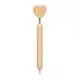 Stylo bambou publicitaire CORAPEN à tête en forme de cœur en bois et corps en bambou naturel, vue verticale