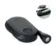 Lampe de lecture personnalisée SCENE REPLA noire à clip et col flexible, avec vue du logement de batterie