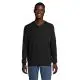 Pull col V personnalisé SULLIVAN MEN noir en maille fine, porté par un homme avec un jean, vue de face