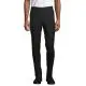 Homme portant le pantalon de costume GABIN MEN noir en micro twill à taille élastiquée, vue de face