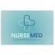 Pansement publicitaire par 5 en enveloppe imprimée turquoise au logo Nursemed blanc avec croix