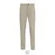 Pantalon chino femme personnalisé GUSTAVE WOMEN beige vu de face, coupe droite en twill de coton stretch