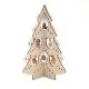 Sapin de Noël en contreplaqué naturel personnalisable à monter avec mini ornements suspendus dans ses découpes