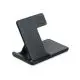 Chargeur sans fil personnalisé DOCK3 noir déplié avec support téléphone, chargeur de montre et base pour écouteurs