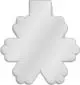 Aimant réfléchissant publicitaire en forme de flocon de neige en PVC blanc argenté aux branches arrondies