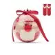 Chaussettes Père Noël personnalisées en boule transparente avec ruban rouge et paire de chaussettes