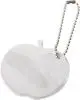Réfléchissant publicitaire blanc brillant en forme de pomme avec sa queue et chaînette à billes métallique