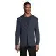 Blazer homme personnalisé MARCEL MEN bleu nuit en maille piquée porté de face avec col tailleur et 2 boutons