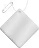 Pendentif réfléchissant personnalisé en losange de TPU aux angles arrondis, cordon blanc et épingle de sûreté