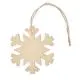 Flocon de neige en bois MDF personnalisable NEUY naturel avec corde en jute pour suspension au sapin de Noël