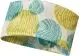 Bandeau running personnalisé Ella sublimé de cercles turquoise et vert anis à lignes blanches sur fond ivoire