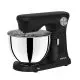 Robot pâtissier publicitaire Prixton KR350 noir mat, bol inox 8 litres poli et couvercle transparent, vue de face