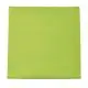 Serviette microfibre personnalisée ATOLL 50 vert pomme pliée, surface lisse et bords surjetés, vue de dessus