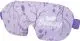 Masque de nuit personnalisé lilas imprimé en sublimation de brins de lavande avec logo blanc et élastique violet
