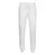 Pantalon de jogging homme personnalisé blanc en molleton coupe slim présenté de face avec cordon et bords côte