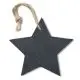Suspension étoile en ardoise noire personnalisable SLATESTAR à cinq branches avec ficelle naturelle nouée