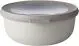 Bol de conservation personnalisable Mepal Cirqula 750 ml blanc avec couvercle hermétique gris translucide
