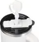 Capuchon personnalisé SIP blanc en silicone alimentaire fixé sur paille avec système d'étanchéité hermétique anti-contamination