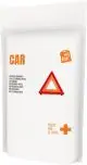 Trousse de secours voiture personnalisée en pochette blanche Car avec triangle de signalisation rouge