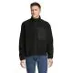 Homme portant la veste sherpa FURY gris carbone et noir zippée avec poche poitrine contrastée, vue de face
