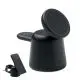 Chargeur sans fil personnalisable 3 en 1 SIMPA noir ABS avec support magnétique 15W