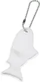 Réfléchissant à accrocher personnalisable blanc en forme de poisson H-12 RFX sur chaînette à billes métal