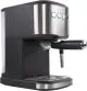 Cafetière expresso Prixton Toscana noire et inox personnalisée avec porte-filtre, buse vapeur et bac antigoutte