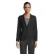 Veste de tailleur femme personnalisée noire MARIUS WOMEN portée de face, coupe cintrée un bouton et poches à rabat