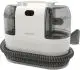 Aspirateur détacheur publicitaire Prixton AquaClean blanc à réservoirs translucides et tuyau noir enroulé
