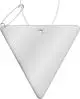 Attache réfléchissante triangle inversé en TPU blanc avec cordon et épingle de sûreté, goodies sécurité routière