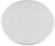 Petit sticker réfléchissant rond de 5,8 cm personnalisé, disque blanc translucide à fines stries, vu de face