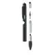 Stylo niveau à bulle personnalisé noir avec règle blanche, stylet, embouts tournevis et LED, démonté