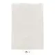 Serviette de bain personnalisée ISLAND 70 blanche en éponge de coton pliée avec liteau lisse sur la largeur